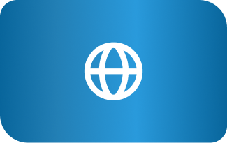 Worldwide Logo with blue background